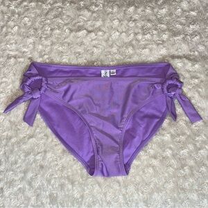 INGEAR Lavender Bikini Bottom Side Tie Ribbons L Large